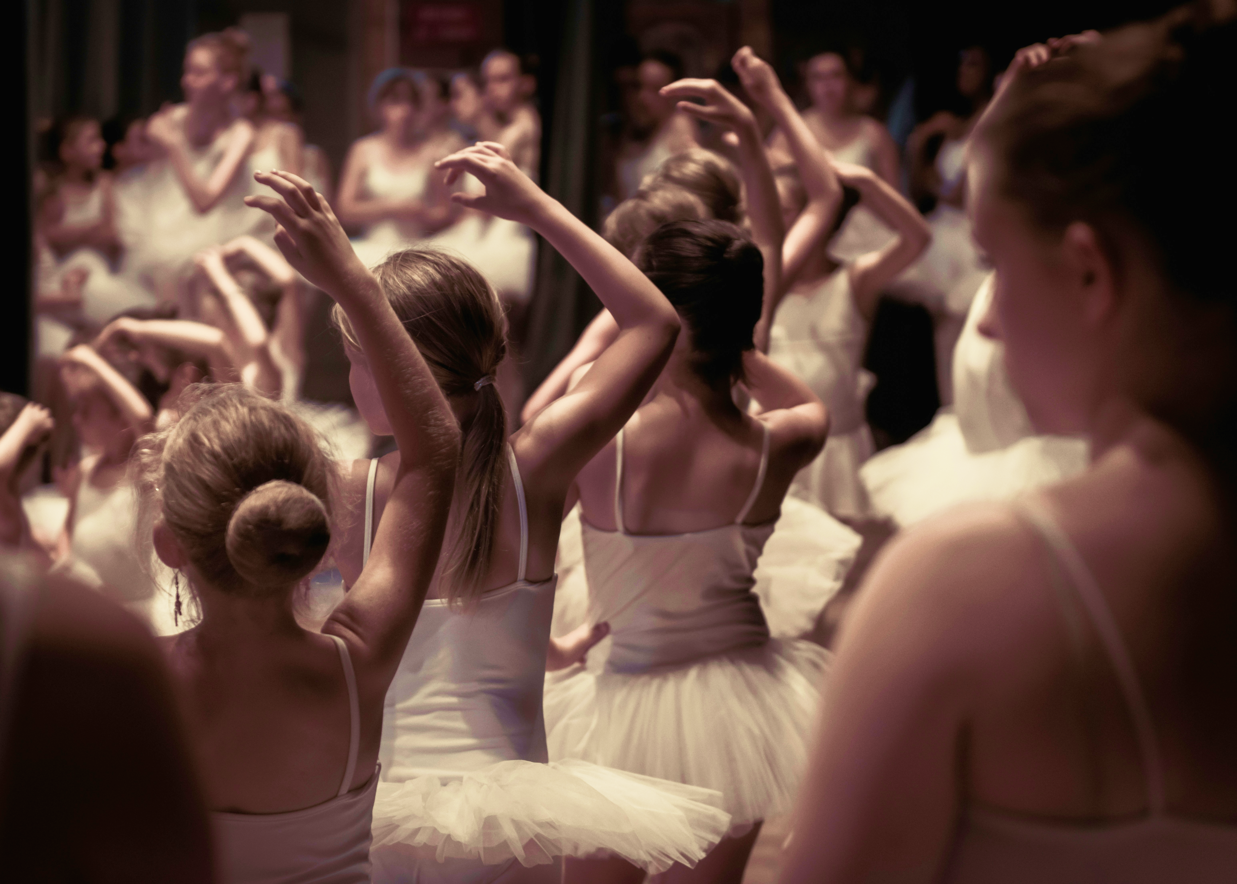Close up of ballet dancers