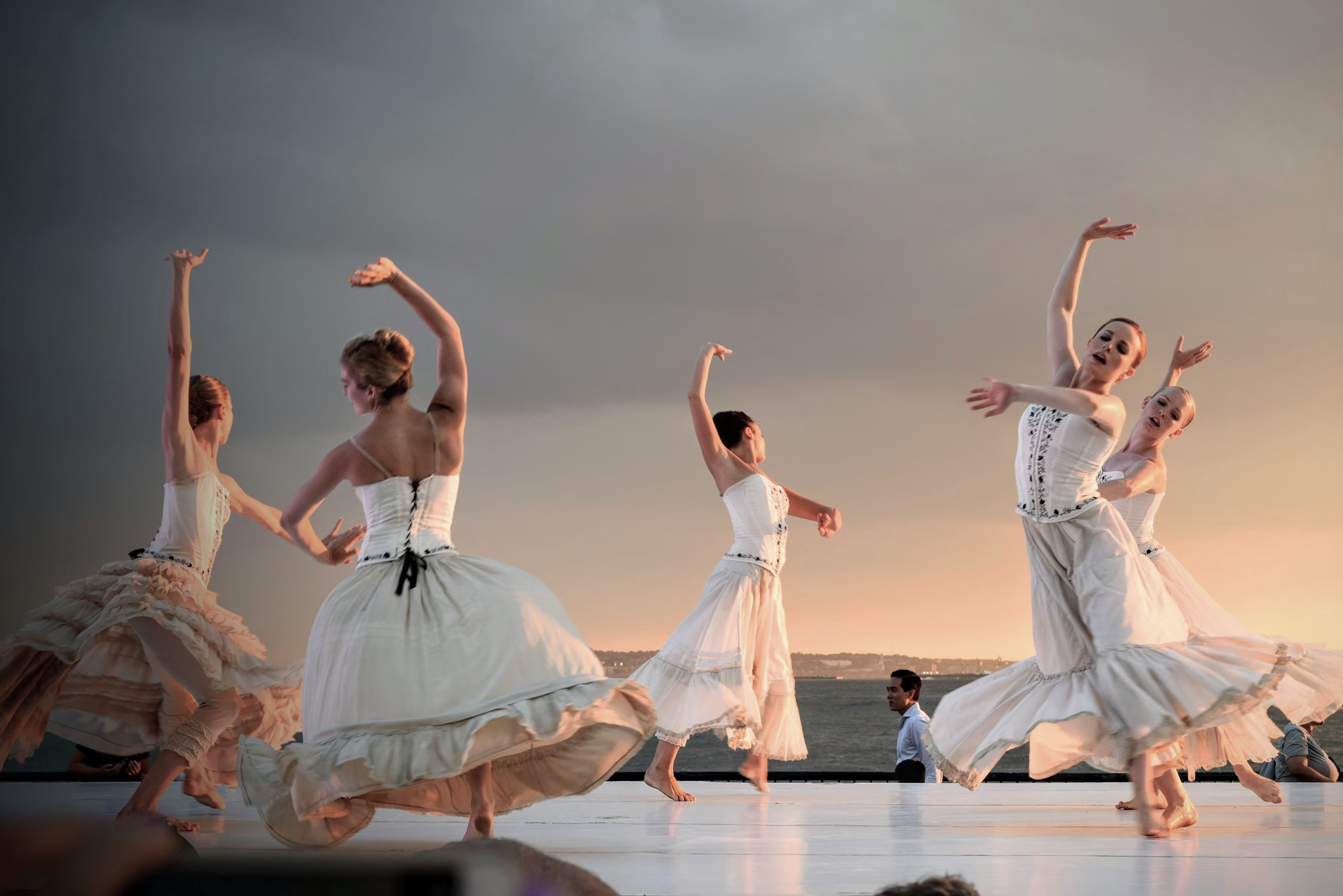 Ballet dancers in an open air stage